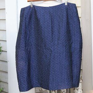 Jones New York Plus Size Blue Puckered Beaded Straight Skirt Sz 18W